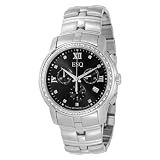 ESQ by Movado Men`s 7301353 Muse Diamond Chronograph Stainless Steel Black Dial Watch