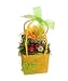 Gesteck Sisal - Tasche gelb mit Sonnenblume Tisch Deko Top Geschenk