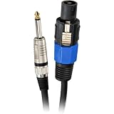 Pyle 30' Speakon Speaker Connector To 1/4 Speaker Cable