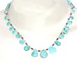 Gemstone Necklaces In Green Rotile Healing Beads Handmade Jewelry Indian Style 18.5 inches (gnklc153)