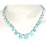 Necklaces Green Rotile Healing Beads Silver Jewelry 18.5 inches (gnklc153)