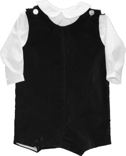 Baby Boys Fine Cotton Velvet Shortalls and Shirt Set 6 months