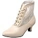 Funtasma by Pleaser Women's Dame-05/IV Ankle Boot,Ivory Polyurethane,9 M US