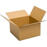 Pratt PRA0078 Recycled Corrugated Cardboard Single Wall Standard Flat Box with C Flute, 14" Length x 14" Width x 6" Height, (Pack of 25)