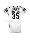 White No. 35 Game Used Mississippi State Nike Football Jersey