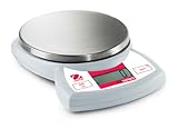 IMAGE OF Ohaus Compact Scale CS200 Portable Digital Hand-Held Jewelry - Food - Ingredient - Postal Scale, Capacity 200 g (7.5 oz) x 0.1 gram (0.01 oz) Resolution, 5.75 x 5.25 in. Weigh Pan