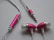 SNY Noise-Canceling Earphones with Microphone and Play/Stop Controller for Apple iPhone and iPhone 3G, Pink