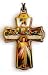Cross Shaped Key Chain - Divine Mercy, 2" x 1.5" - MADE IN ITALY