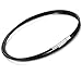 ORAZIO 3MM Leather Necklace for Men Women Rope Cord Chain Stainless Steel Clasp, 20 inches