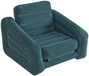 Gold Lion Intex Inflatable Pull-Out Chair Twin Durable Bed Mattress Sleeper Extra Wide Convenient Green