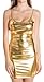 Metallic Tank Dress, Gold-Large