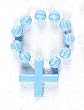 Finger Ring Rosary - Blue with Nylon - MADE IN ITALY