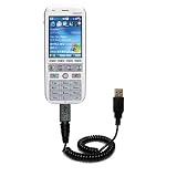 Coiled Power Hot Sync and Charge USB Data Cable w/ Tip Exchange for the Dopod 585 - Gomadic Brand
