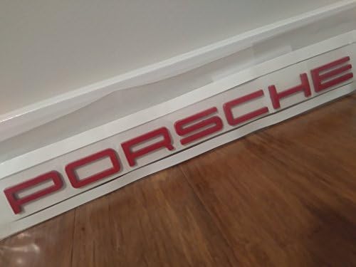 OEM - PORSCHE - Matte Red Porsche Crest Badge - Original Genuine Decal Emblem Car Sticker USA SELLER