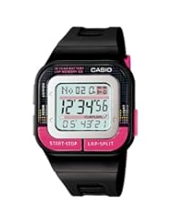 Casio Womens SDB100-1B Black Rubber Quartz Watch with Grey Dial