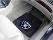 Oakland Raiders 24" x 18" Heavy Duty 2-Piece Vinyl Car Mats Heavy Duty Vinyl 2 Pc Car Floor Mat