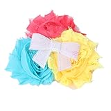 ベビー　キッズ　カチューシャ　ヘアアクセサリー　ヘアバンド　花　髪飾り　かわいい　レッドイエローブルー