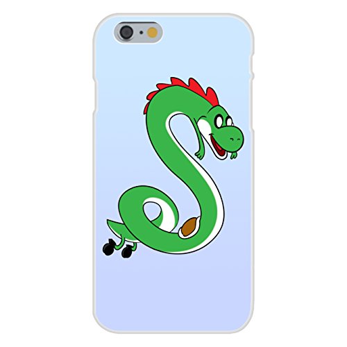 Apple iPhone 6 Custom Case White Plastic Snap On – “Plumbing Time” Snake Creature Character Funny Video Game & TV Show Cartoon Parody