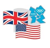 41f1OAzyDcL. SL160  Summer Olympics London 2012 England Olympic Games UK and US Flag Pin