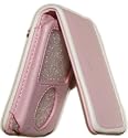 (ONE)Flip Leather Case Cover Pouch with Magnetic Closure and Mirror Inside with Clasp Strap and Belt Loop For Apple iPod Nano G3 3rd Generation 3 Gen - PINK