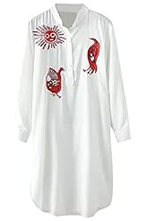 Cotton/Polyester Peasant Dress/Maxi Dress 