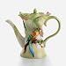FRANZ PORCELAIN Parrot Teapot Amazon Rain Forest