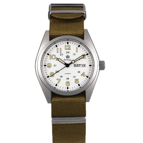 WB11645 -Royal London- 40014-06 – Herren Khaki Militär Armband Uhr mit Datumsanzeige