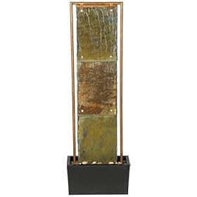  Slate and Copper 48 1/2 inch High Floor Fountain