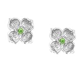 Dogwood Collection Silver Tone Single Bloom Earrings