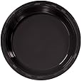 Hanna K. Signature Collection 50 Count Plastic Plate, 7-Inch, Black