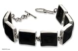 Onyx bracelet, 'Windows on the Night' 0.4 W 7.9 L