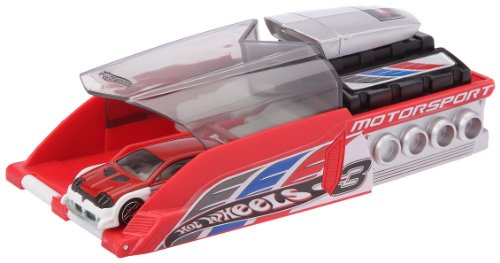 Imagen 1 de Mattel - C4325 - Coches miniatura - Hot Wheels ® - Lanzador de Super Double - Accesorios - Power Turbo 2X (TM) - Blanco y Rojo