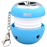 August MS310L Portable Mini MP3 Speaker with LED Flashing Light and Built-In Rechargeable Batteries. Compatible with Laptops and Mobile Phones - Blue