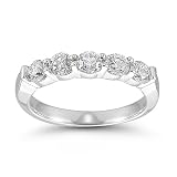 14k White Gold 5-Stone Diamond Anniversary Band (1.00 cttw, H-I Color, I2-I3 Clarity)