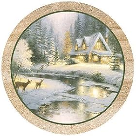 Deer Creek Cottage - Thomas Kinkade Collection Coaster Set by Thirstystone