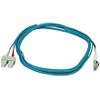 10Gb Fiber Optic Cable, LC/SC, Multi Mode, Duplex - 3 Meter (50/125 Type) - Aqua