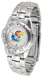 Kansas Jayhawks Suntime Ladies Sports Watch w/ Steel Band - NCAA College Athletics