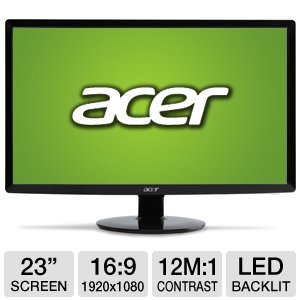 Acer Factory Recertified S231HLBID 23IN 1920X1080 Fullhd 12M:1-CONTRAST 2MS-REPS