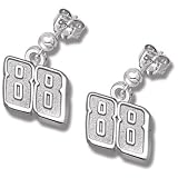 LogoArt Dale Earnhardt, Jr. Sterling Silver Driver Number Ball Dangle Earrings