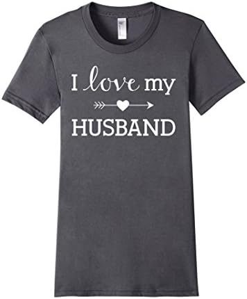 I Love My Husband Heart Arrow - Female Large - Asphalt