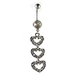 Valentine Connected Hearts with Clear CZ
