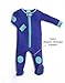 baby deedee Sleepsie Cotton Quilted Footie Pajama, Peacock, 12-18 Months,522