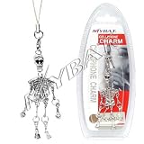 Skeleton Bones Skull Cellphone Cell Phone Charm Carry On Holder Strap