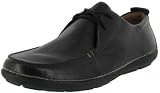 GEOX Esteban Mens Distressed Leather Lace-Up Casual Shoes Moccasin Style Black Waterproof
