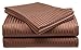King Size 400 Thread Count 100% Cotton Sateen Dobby Stripe Sheet Set -Coffee