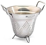 Gourmet Standard Stainless Steel 3.5 Quart Asparagus Colander with Feet - AC349