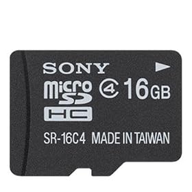 Sony 16GB microSDHC Memory Flash Card with 4 Bit Parallel Interface