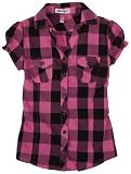 Pink Angel Girls 7-16 Woven Plaid Shirt