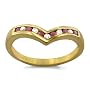 9ct Yellow Gold Ladies Wishbone Ring Set with Ruby&hellip by Jewellery Cave