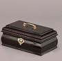 WOOD JEWELRY BOX WITH GOLD ACCENTS